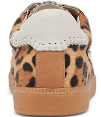 Dolce Vita Notice Stitch Leopard Print Calf Hair Retro Sneakers