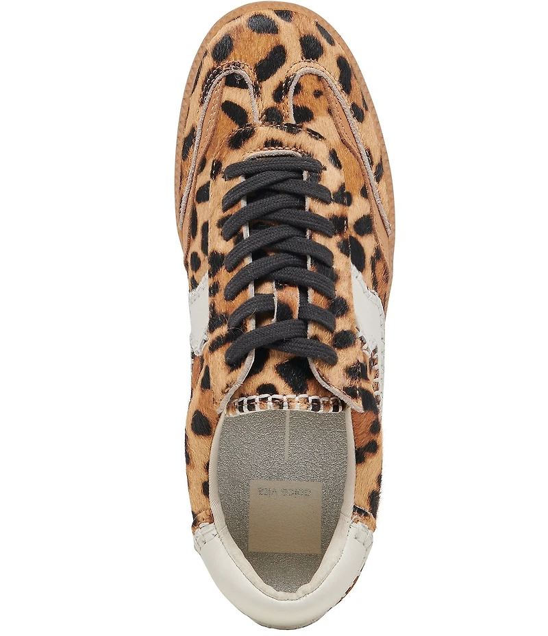 Dolce Vita Notice Stitch Leopard Print Calf Hair Retro Sneakers
