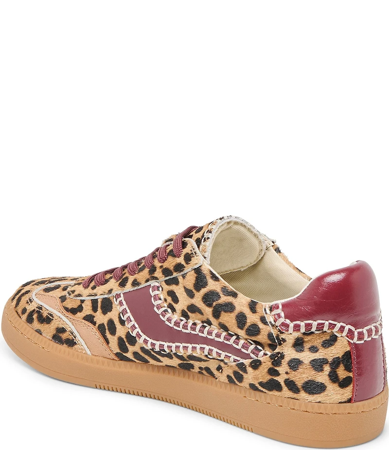 Dolce Vita Notice Stitch Leopard Print Calf Hair Retro Sneakers