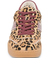 Dolce Vita Notice Stitch Leopard Print Calf Hair Retro Sneakers