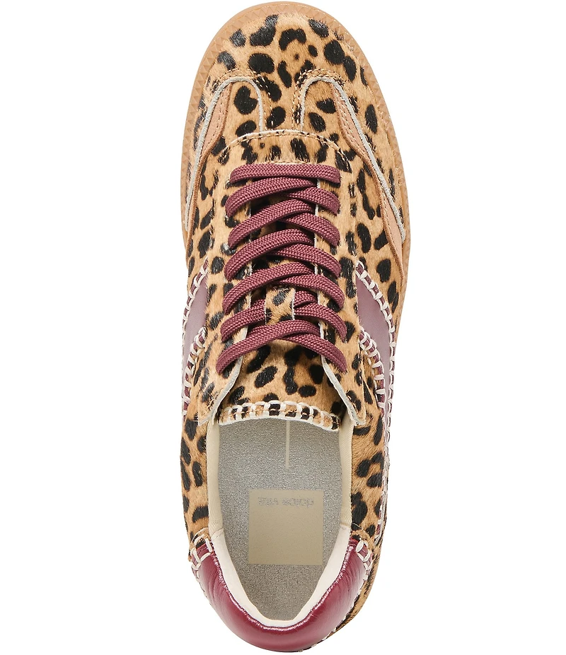 Dolce Vita Notice Stitch Leopard Print Calf Hair Retro Sneakers