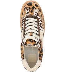 Dolce Vita Notice Stitch Multi Leopard Print Calf Hair Retro Sneakers