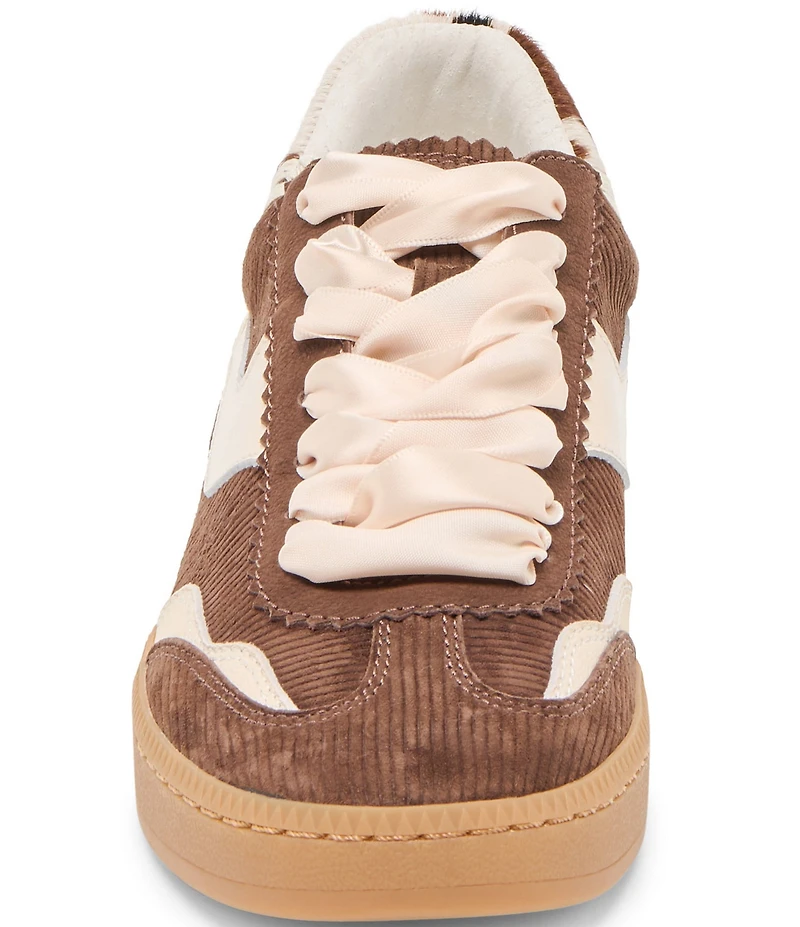 Dolce Vita Notice Suede Corduroy Retro Cow Print Sneakers
