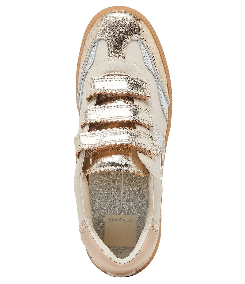 Dolce Vita Notice Velcro Metallic Leather Sneakers