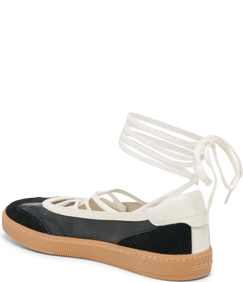 Dolce Vita Nyomie Leather Ankle Wrap Sneakers