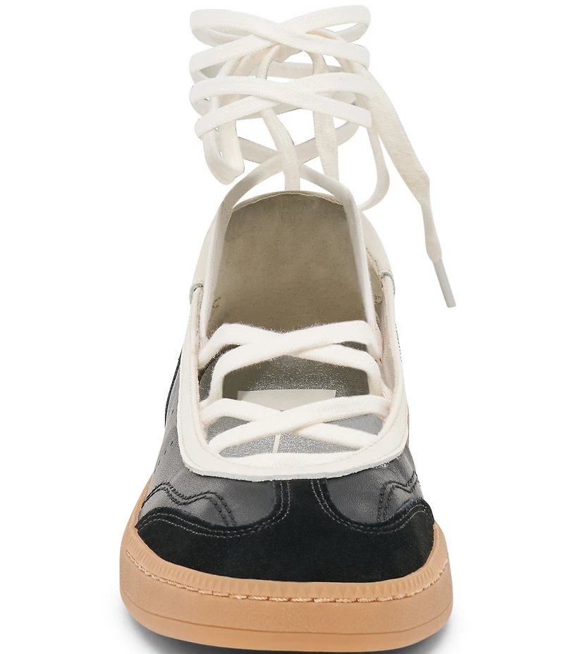 Dolce Vita Nyomie Leather Ankle Wrap Sneakers