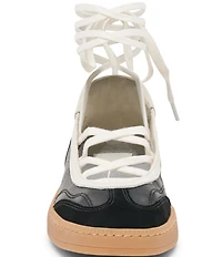 Dolce Vita Nyomie Leather Ankle Wrap Sneakers