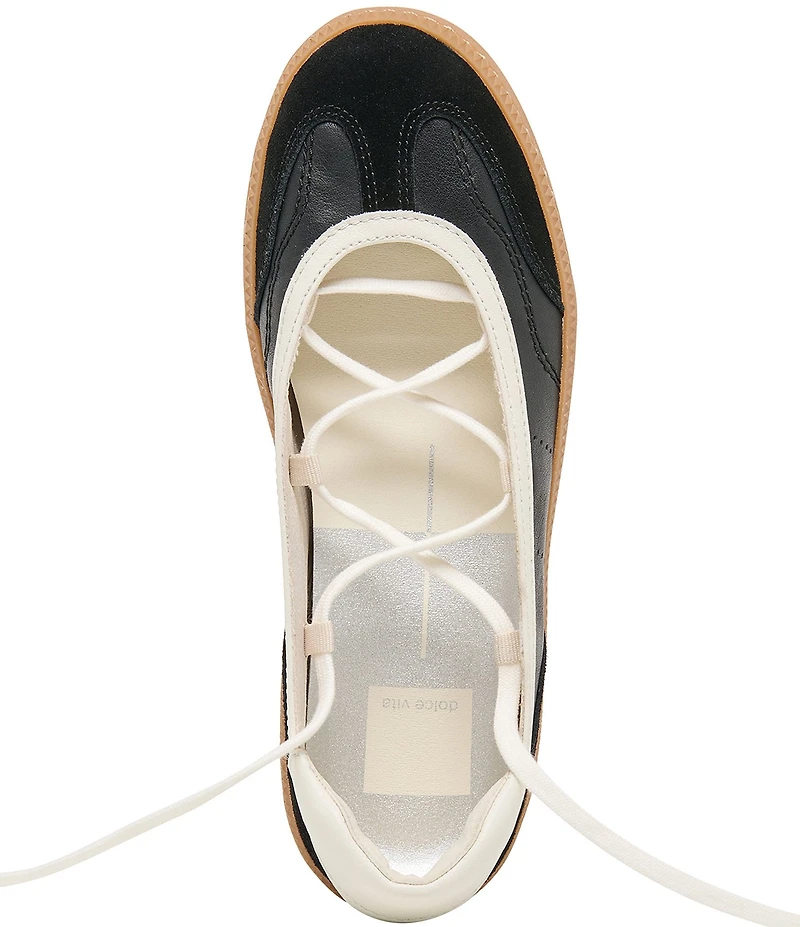 Dolce Vita Nyomie Leather Ankle Wrap Sneakers