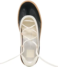 Dolce Vita Nyomie Leather Ankle Wrap Sneakers