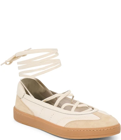 Dolce Vita Nyomie Leather Ankle Wrap Sneakers