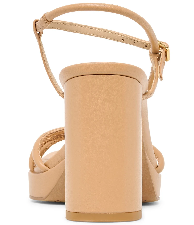 Dolce Vita Odete Leather Metal Detail Sling Back Block Heel Dress Sandals