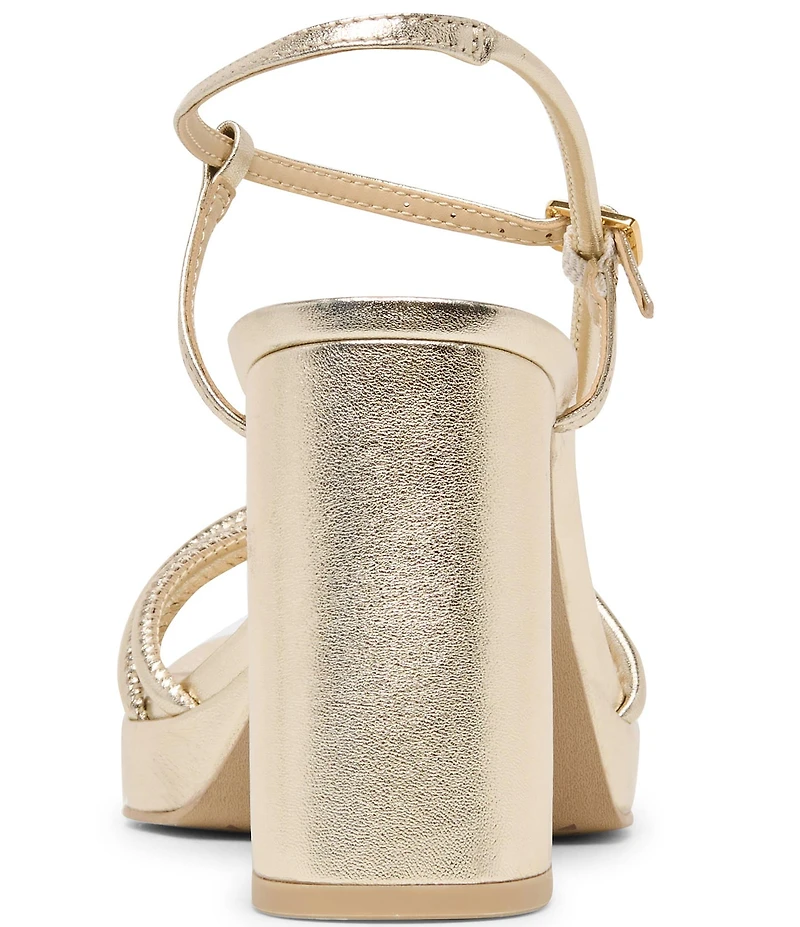 Dolce Vita Odete Leather Metal Detail Sling Back Block Heel Dress Sandals