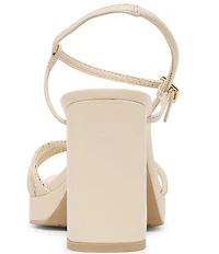 Dolce Vita Odete Leather Metal Detail Sling Back Block Heel Dress Sandals