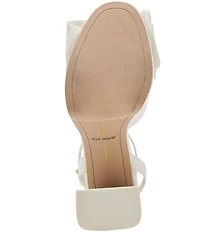 Dolce Vita Patton Satin Pearl Bow Ornament Platform Dress Sandals