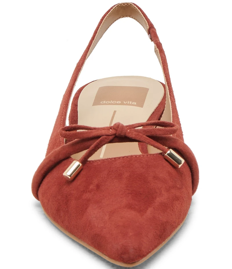 Dolce Vita Payge Suede Slingback Bow Flats