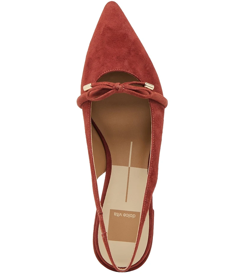 Dolce Vita Payge Suede Slingback Bow Flats