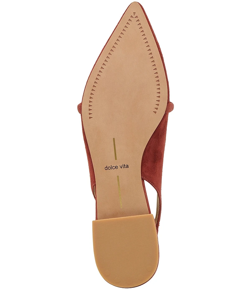 Dolce Vita Payge Suede Slingback Bow Flats