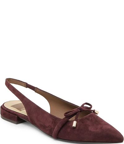 Dolce Vita Payge Suede Slingback Bow Flats