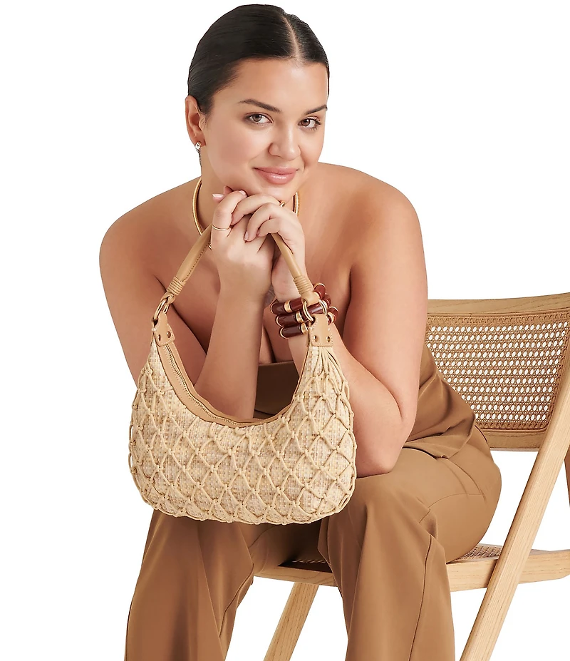 Dolce Vita Positano Raffia Net Shoulder Bag