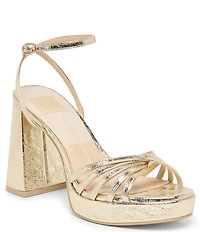 Dolce Vita Prady Leather Strappy Ankle Strap Platform Dress Sandals