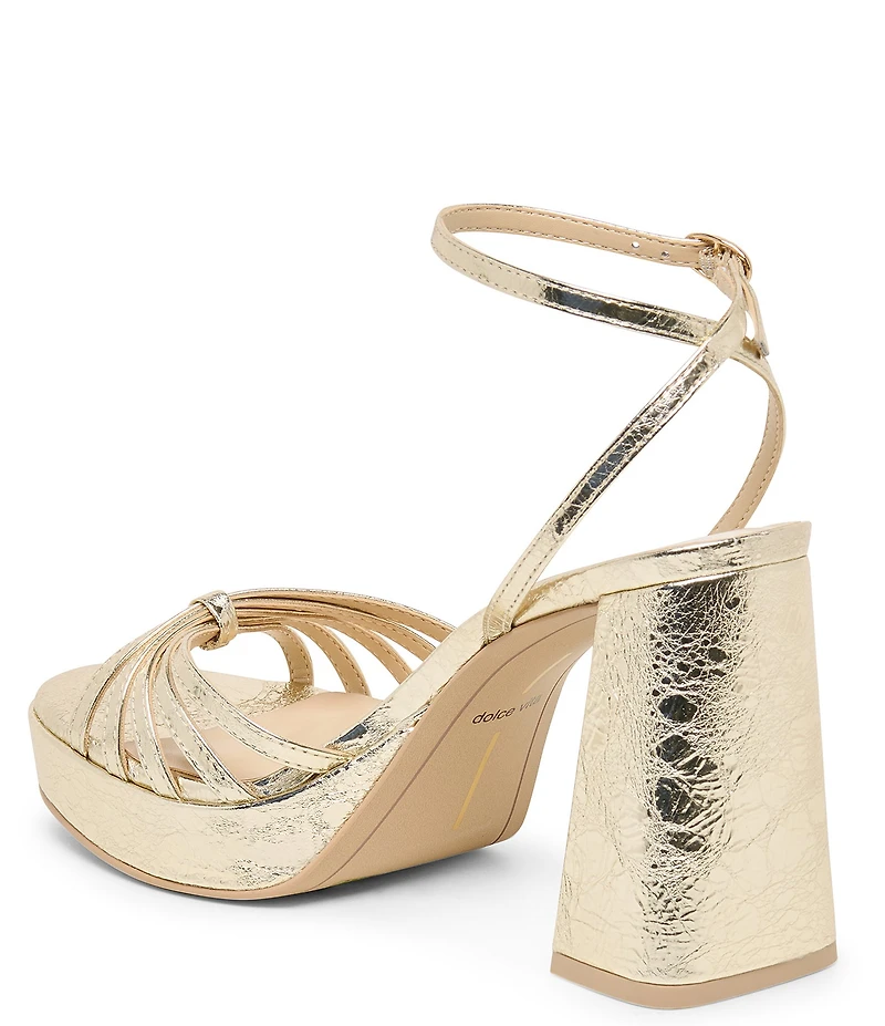 Dolce Vita Prady Leather Strappy Ankle Strap Platform Dress Sandals