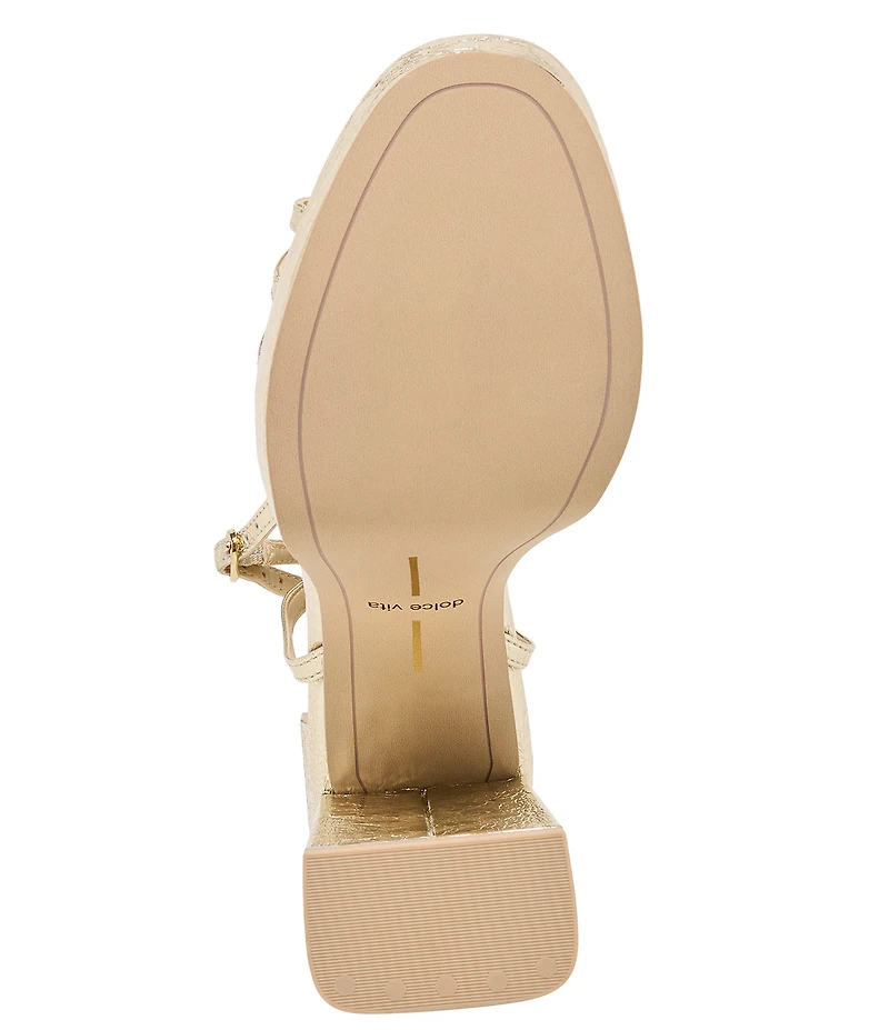 Dolce Vita Prady Leather Strappy Ankle Strap Platform Dress Sandals