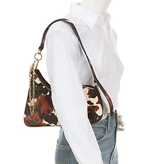 Dolce Vita Pryah Calf Hair Cow Print Shoulder Bag