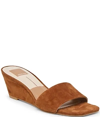 Dolce Vita Qaily Suede Slide Wedge Dress Sandals
