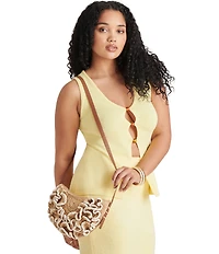Dolce Vita Raffia Crossbody Bag