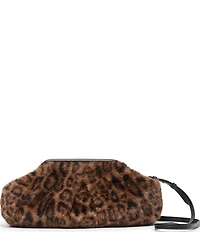 Dolce Vita Ramona Oversized Faux Fur Leopard Print Clutch