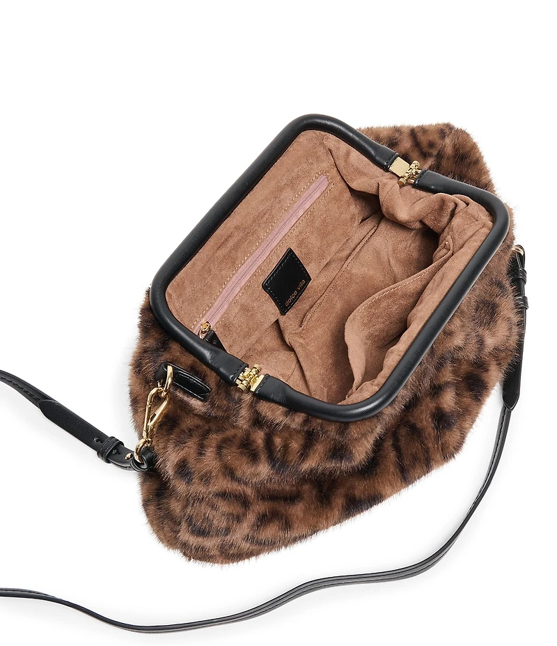 Dolce Vita Ramona Oversized Faux Fur Leopard Print Clutch