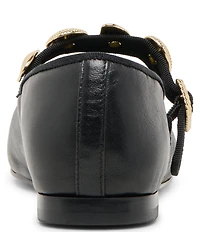 Dolce Vita Relan Leather Ornamented Mary Jane Strap Ballet Flats