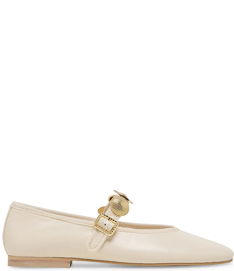 Dolce Vita Relan Leather Ornamented Mary Jane Strap Ballet Flats