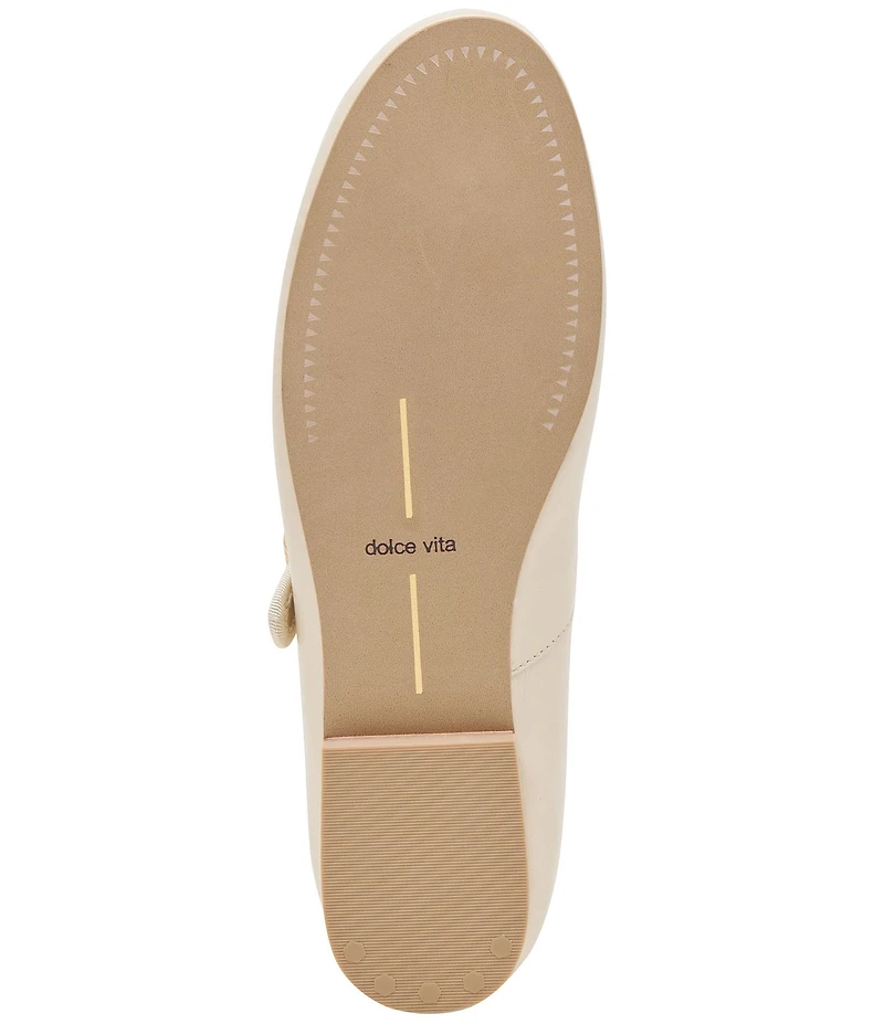 Dolce Vita Relan Leather Ornamented Mary Jane Strap Ballet Flats