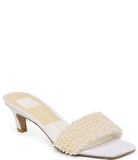 Dolce Vita Rexa Pearl Ornamented Dress Slide Sandals