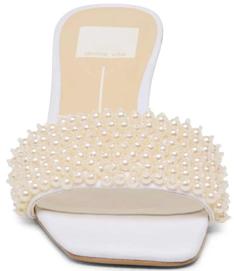 Dolce Vita Rexa Pearl Ornamented Dress Slide Sandals