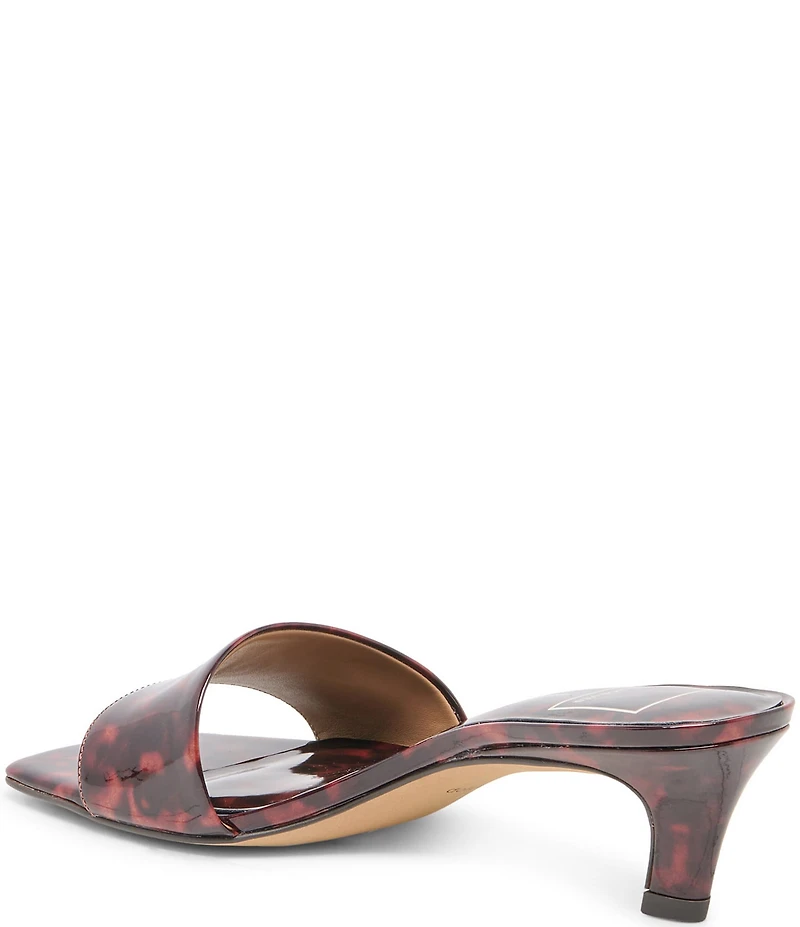 Dolce Vita Rexa Tortoise Patent Leather Dress Slide Sandals