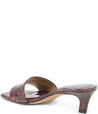 Dolce Vita Rexa Tortoise Patent Leather Dress Slide Sandals