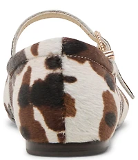 Dolce Vita Reyes Cow Print Calf Hair Mary Jane Ballet Flats