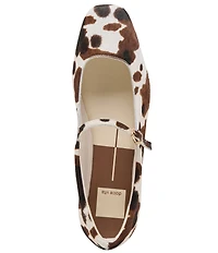 Dolce Vita Reyes Cow Print Calf Hair Mary Jane Ballet Flats