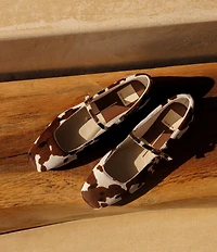 Dolce Vita Reyes Cow Print Calf Hair Mary Jane Ballet Flats