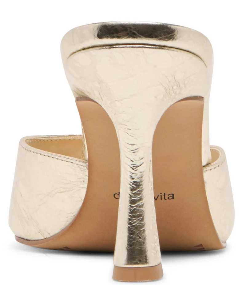 Dolce Vita Rosha Distressed Leather Dress Slide Sandals