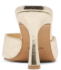 Dolce Vita Rosha Distressed Leather Dress Slide Sandals