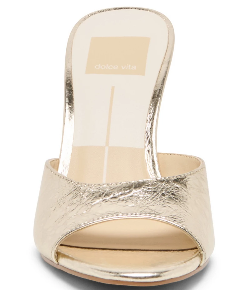 Dolce Vita Rosha Distressed Leather Dress Slide Sandals