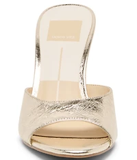 Dolce Vita Rosha Distressed Leather Dress Slide Sandals