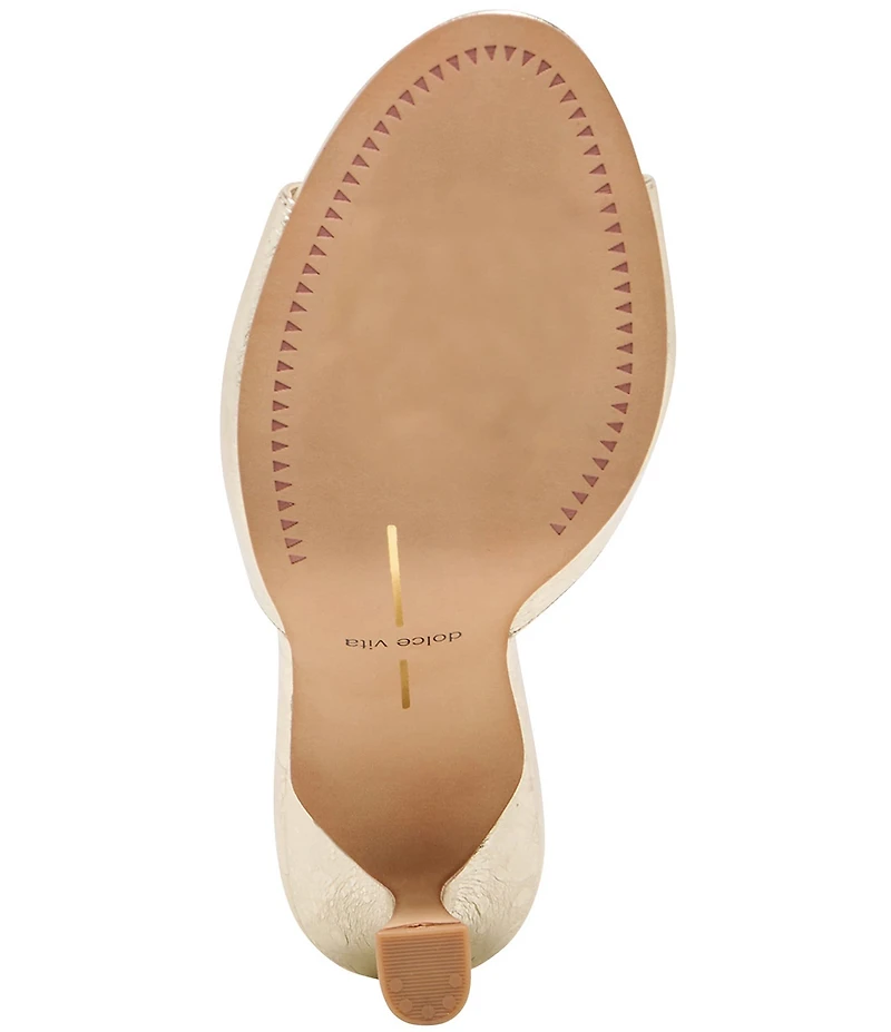 Dolce Vita Rosha Distressed Leather Dress Slide Sandals