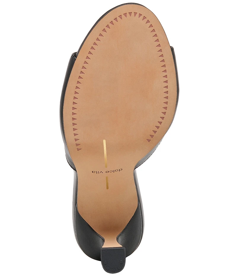Dolce Vita Rosha Leather Dress Slide Sandals