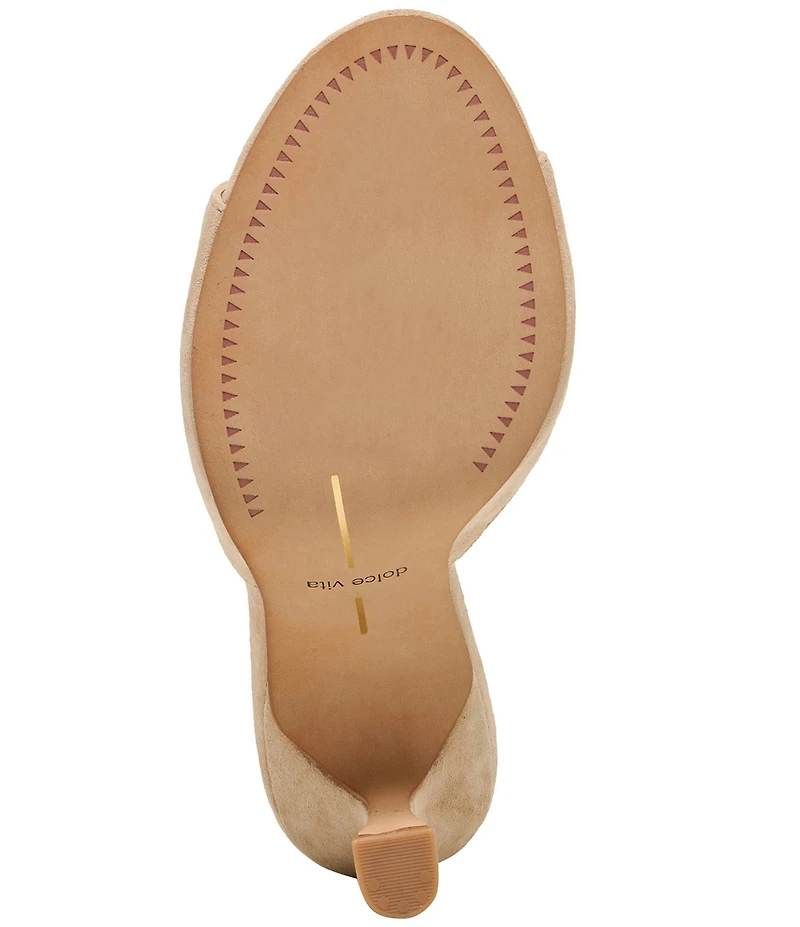 Dolce Vita Rosha Suede Dress Slide Sandals