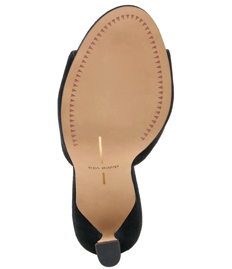 Dolce Vita Rosha Suede Dress Slide Sandals