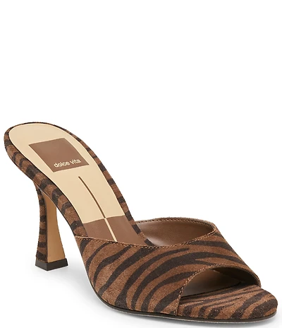 Dolce Vita Rosha Zebra Print Dress Slide Sandals